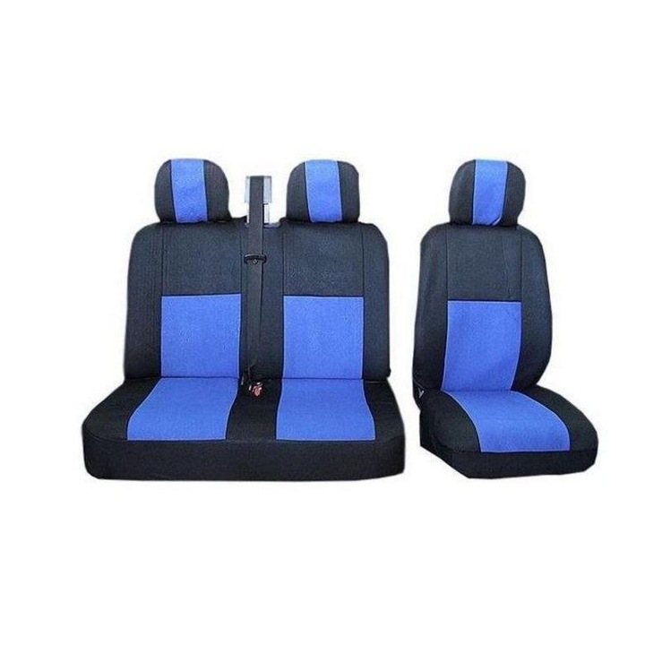 Set huse scaune auto fata universale Flexzon, albastru, 2+1