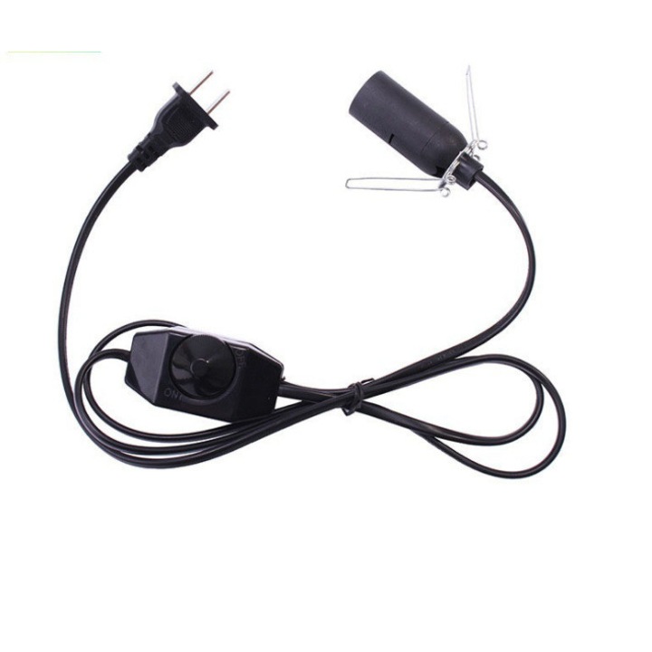 Cablu cu comutator, Pentru lampa de sare, E14, Negru