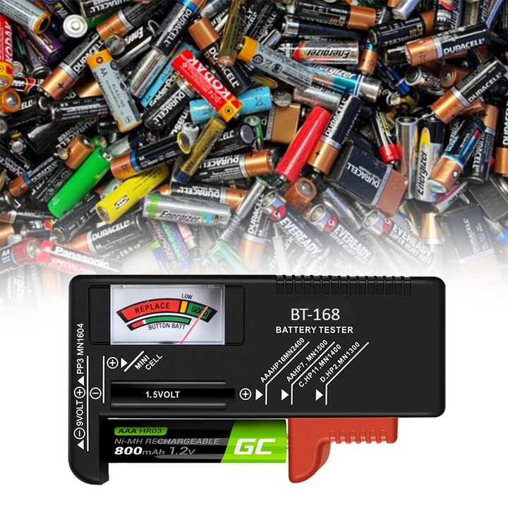 Tester universal de baterii si acumulatori 1,5V - 9V