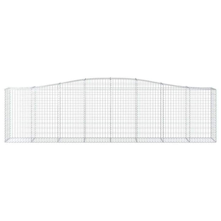 Комплект 5 габионни огради, Zakito Europe, Желязо, 400x50x100/120см, подсилени куки, Сребро