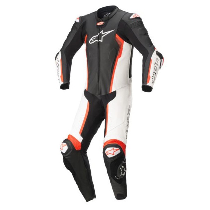 Combinezon din piele Alpinestars coveralls missile V2, Negru/Alb/Rosu, 54/XL