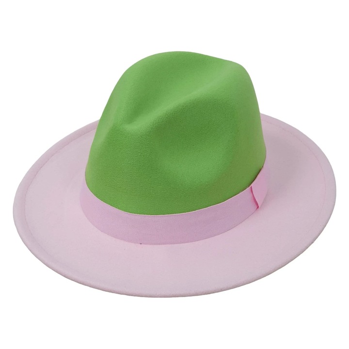 Palarie dama, roz cu verde, Telma, Pursehuit