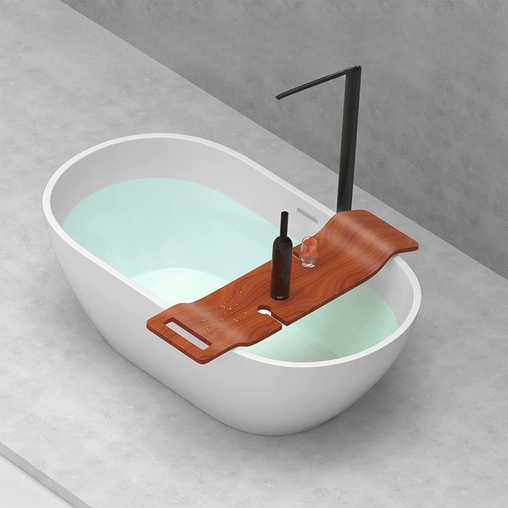 Tava pentru cada Vasco, 100x25x1.5, finisaj Luxury lemn multistrat, lemn stejar, waterproof, Culoare Nuc