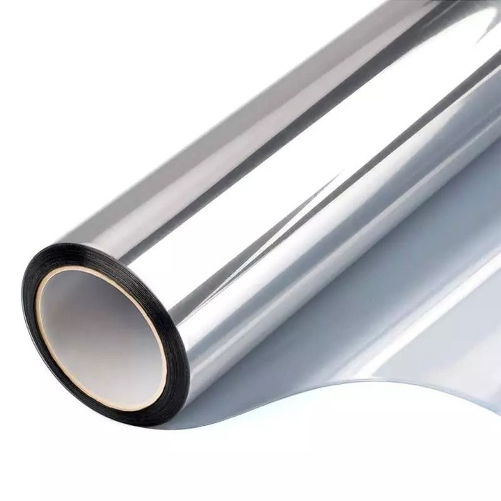 Folie Reflexiva SIKS Pentru Geamuri Interioare, Cu Efect De Oglinda, Protectie Solara UV, 60x300cm, Argintie