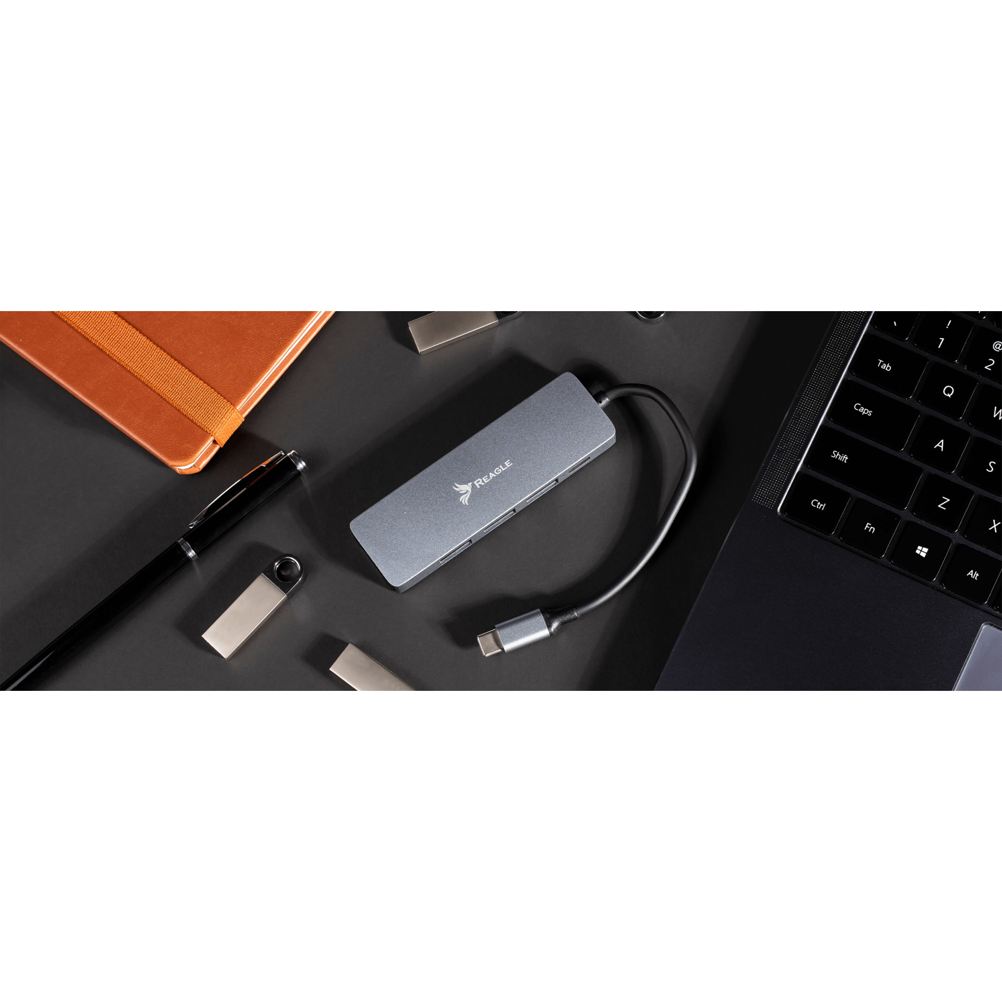 HUB 4 in 1 USB Type C 100W PD Reagle Adaptor Multiport USB C, USBC 3.1