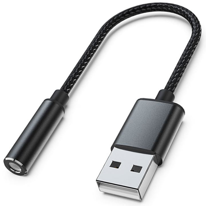 USB звукова карта към Mini Jack 3.5 mm Reagle Adapter за слушалки и микрофон