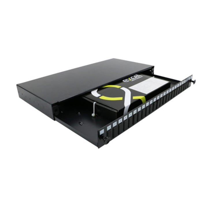 Patch panel fibra optica Excel Networking echipat cu 12 adaptori LC ...