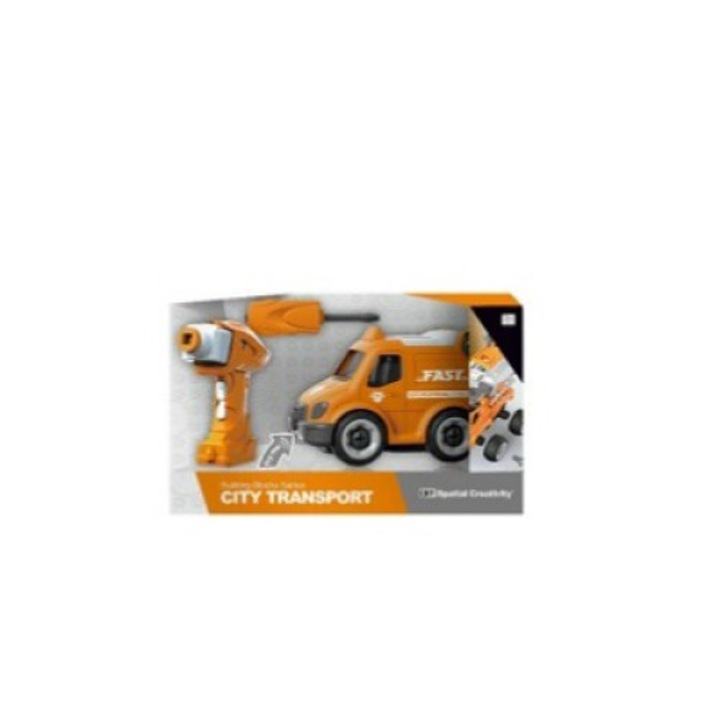 Vehicul de lucru asamblat, Plastic, Portocaliu