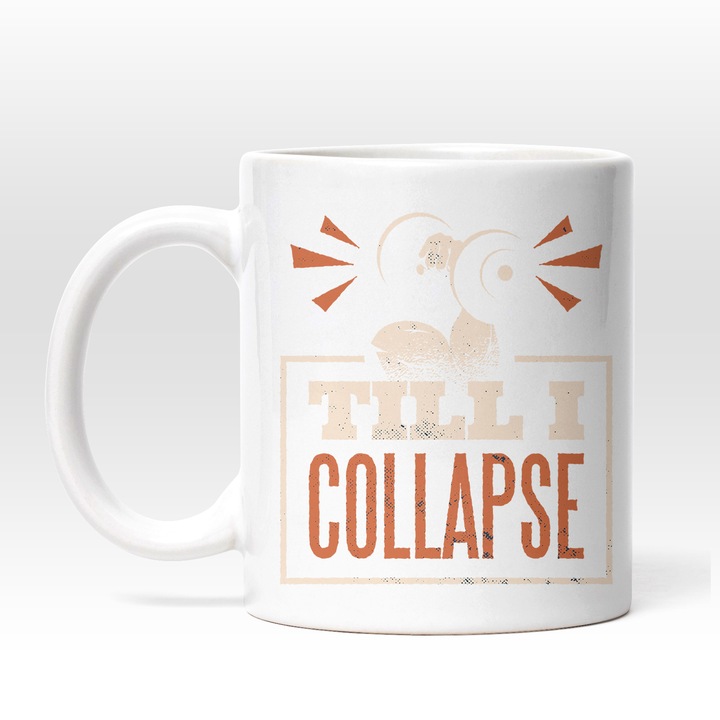 Cana Cu Text In Engleza Till Collaps, Camere Video, Microfon, Intelinegta Virtuala, Portocaliu, 330 ml, Maner Alb