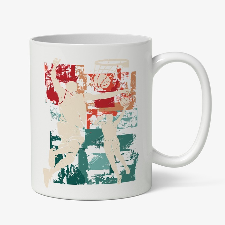 Cana Cu Oameni Jucand Basketball, Graffiti Sters, Sport In Echipa, Minge, Cos De Basketball330 ml, Maner Alb