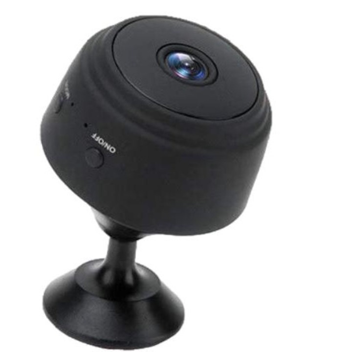 Mini camera Wi-Fi pentru supraveghere, Full HD, Incarcare USB, 1080P, 12 MP, 4.3x4.3x2.5 cm