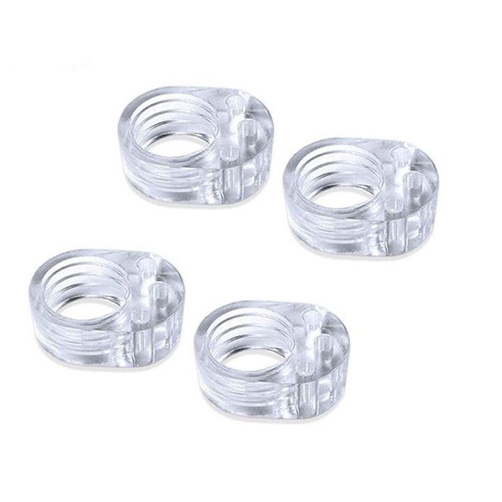 Set 4 x Opritor usa, PVC, 31 x 23 x 13 mm, Transparent