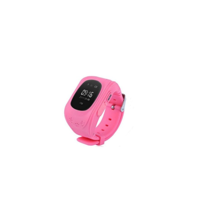 Smartwatch за деца, GPS Tracker, Телефон, SOS аларма, Розов