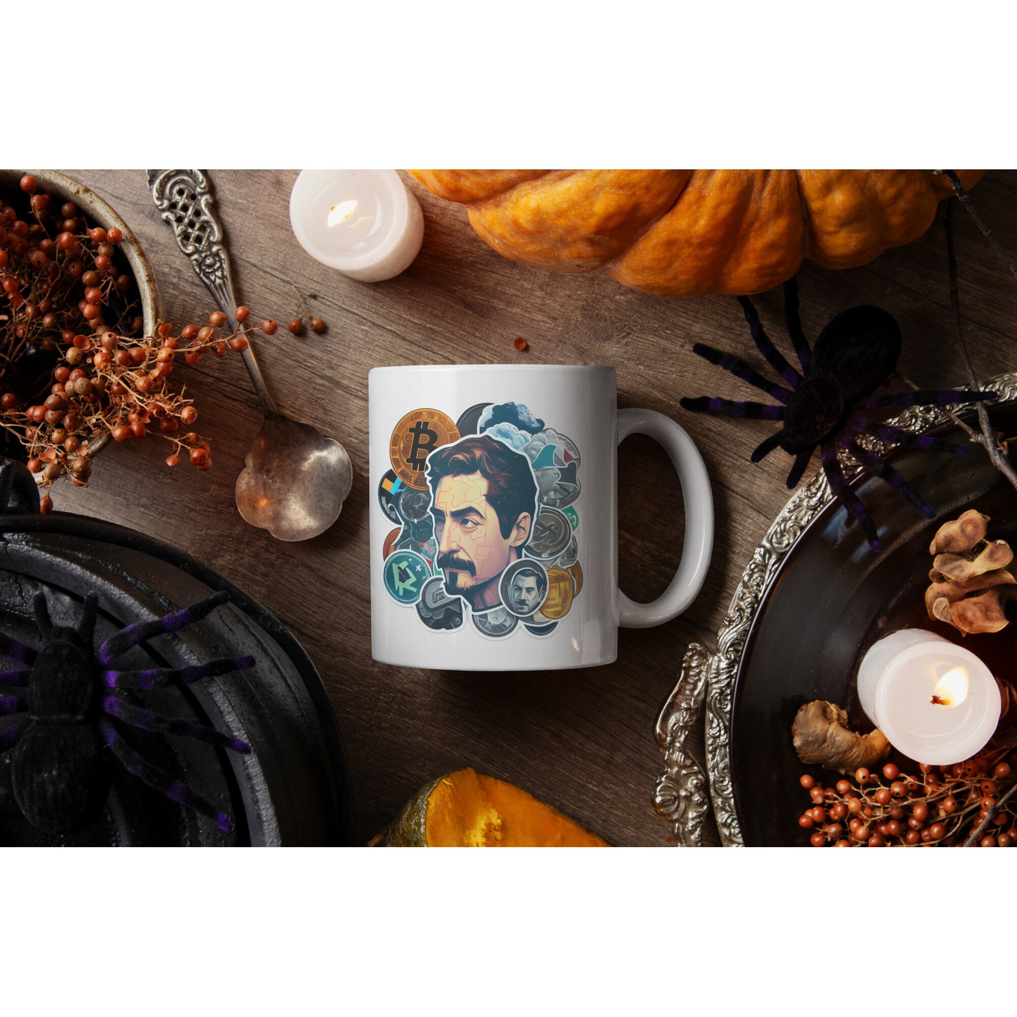 Cana Cu Pablo El Patron, Monede, Bitcoin, Investitii Virtuale, Crypto,  Tehnologie Avansata, Multicolor 330 ml, Maner Alb - eMAG.ro