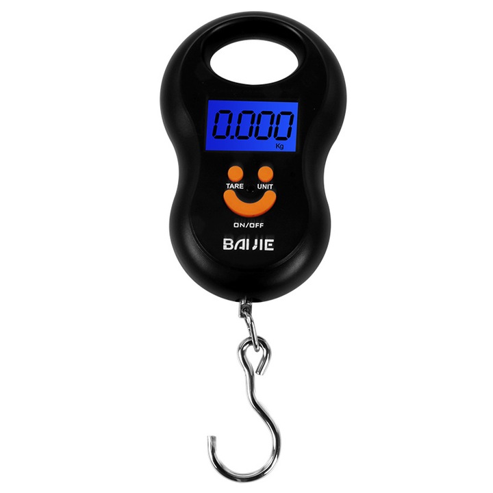 Cantar suspendat, Mmgoqqt, ABS, 50 kg, 11.5 x 7.5 cm, Negru