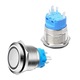 OEM 16 mm-es gomb Return és kék LED-del, 220V