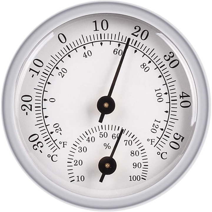 Termometru analog utilizat in mediul umed, Senzor de umiditate, Interior/Exterior
