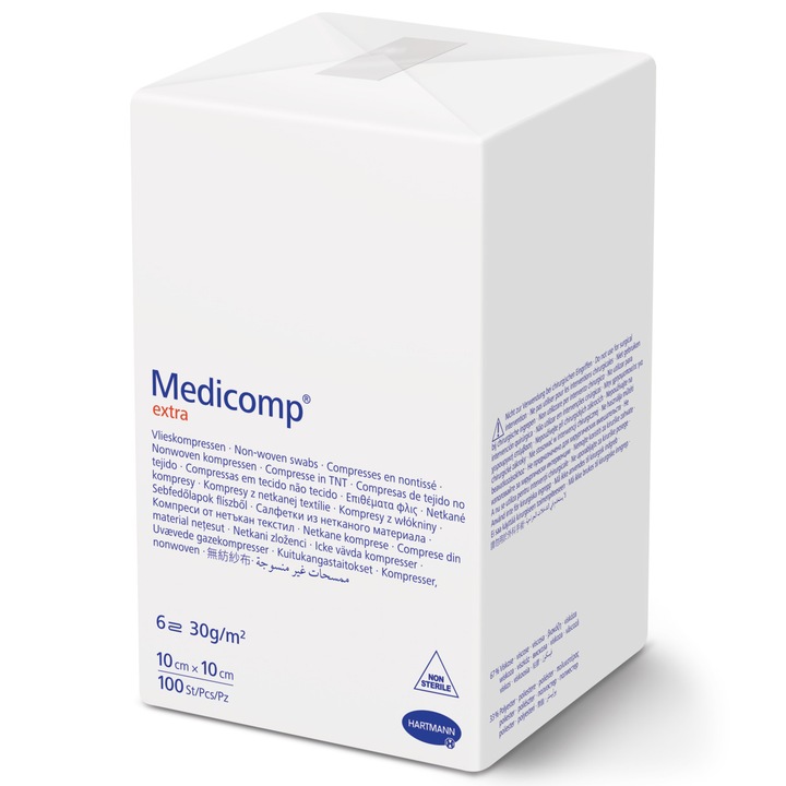 Марлени компреси Hartmann, Medicomp, 10 х 10 см, 100 бр