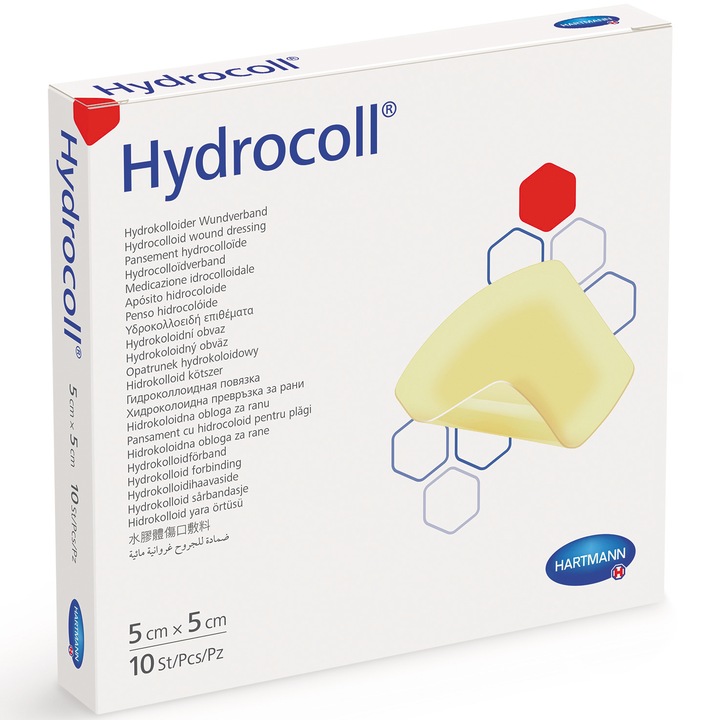 Pansamente Hydrocoll Hartmann, 5 x 5 cm, 10 buc