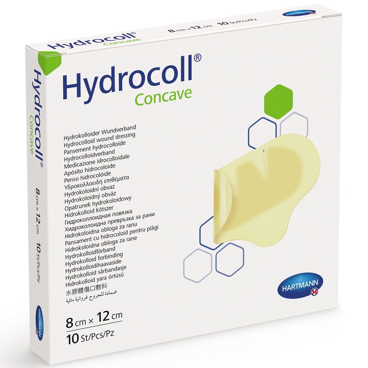 Pansamente Hydrocoll concave Hartmann, 8 x 12 cm, 10 buc