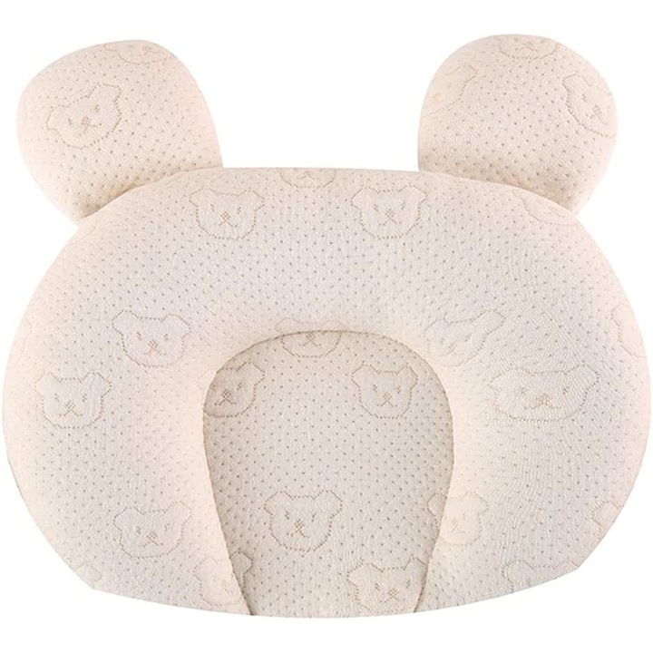 Perna pentru nou-nascut pentru corectarea formei capului, 0-1 ani, anti-deformare, respirabila, bej