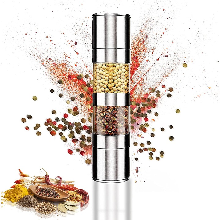 Rasnita condimente, Inox, Argintiu