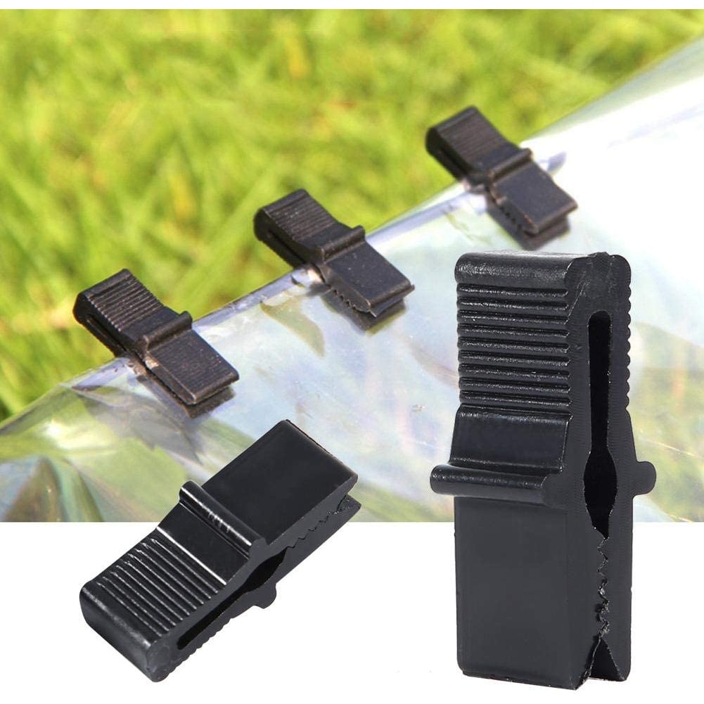 Set 100 cleme de fixare pentru folie sera, Polipropilena, 2.5x1 cm ...