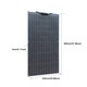 Panou Solar Monocristalin 100W, 12V, 36 Celule, 955 x 530 x 2.5mm