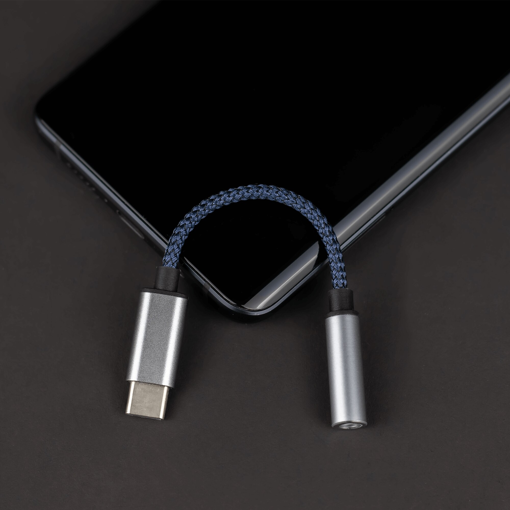 Reagle USB-C Auf 3,5mm Klinke Adapterkabel Mit DAC – 1m Länge, Nylon-Geflecht, Aluminiumösen – Für Klaren Sound Ohne Rauschen