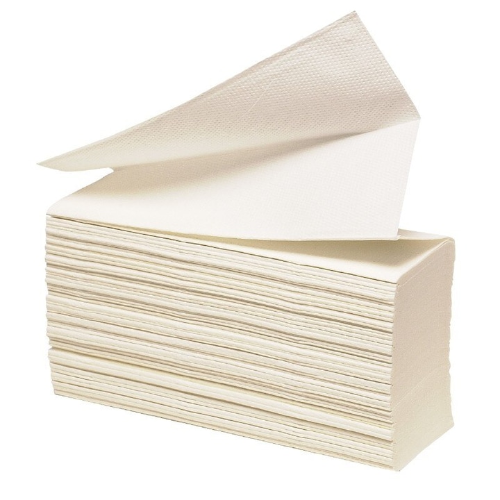 Servetele pliate tip Z Fold, Voldexon, albe, 2 straturi, 150 bucati/pachet, 20 pachete/bax, 21x24 cm