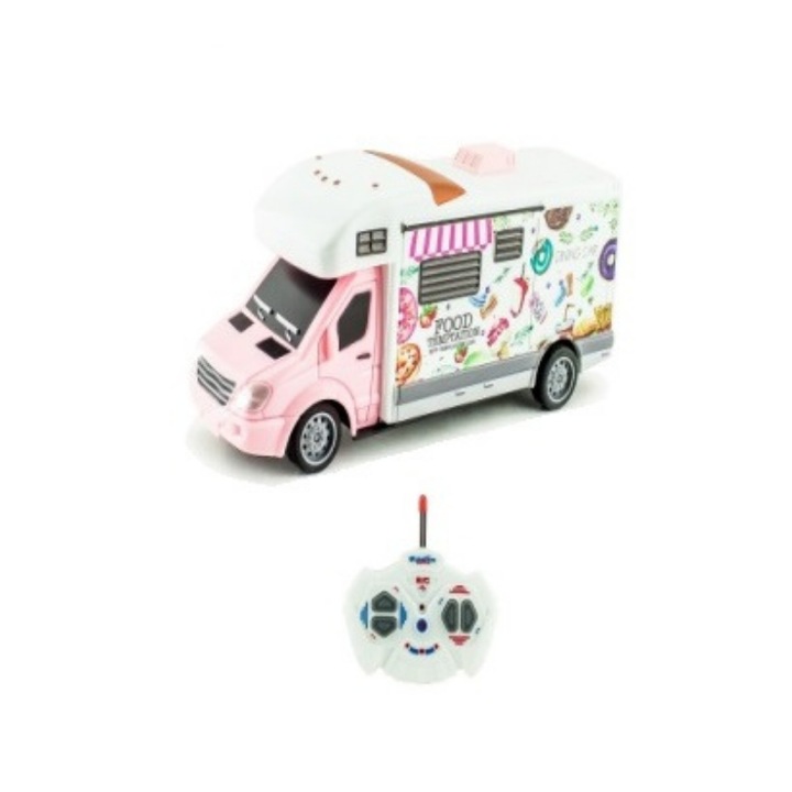 Vehicul RC Cantina cu telecomanda, Roz/Alb