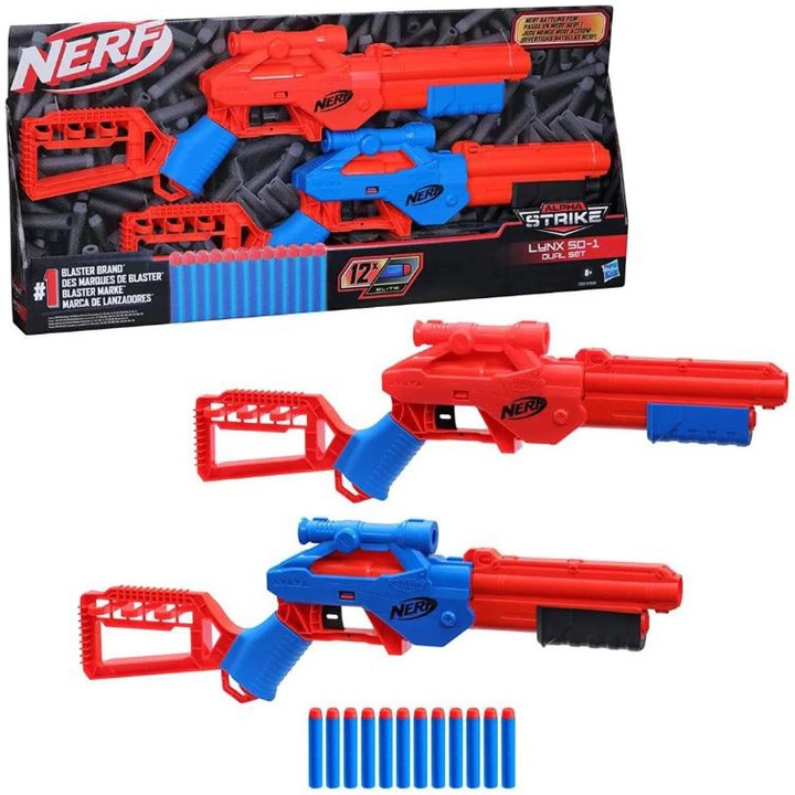 2 db Nerf Alpha Strike - Lynx SD-1 robbantó készlet, 12 lövedék