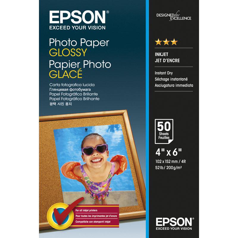 Hartie foto Epson , dimensiune 10x15cm, 50 coli, tip glossy - C13S042547