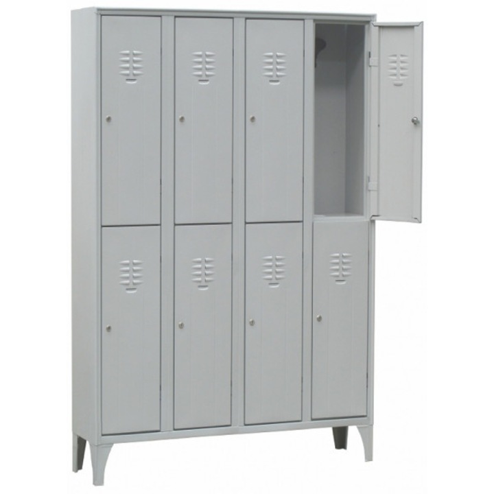 Vestiar Metalic cu 8 posturi suprapuse 1200mm x 500mm x 1800mm H