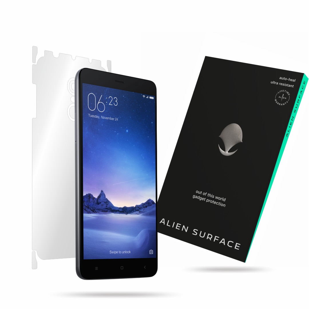 Folie Alien Surface, Xiaomi Redmi Note 4 MediaTek, protectie spate, laterale