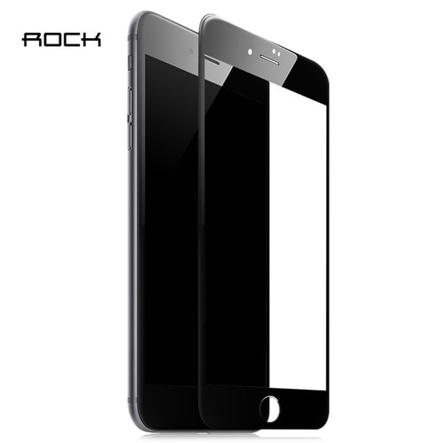 Folie Sticla Securizata Protectie Full Cover 3D Originala ROCK iPhone 8 / 7 - Blister Negru