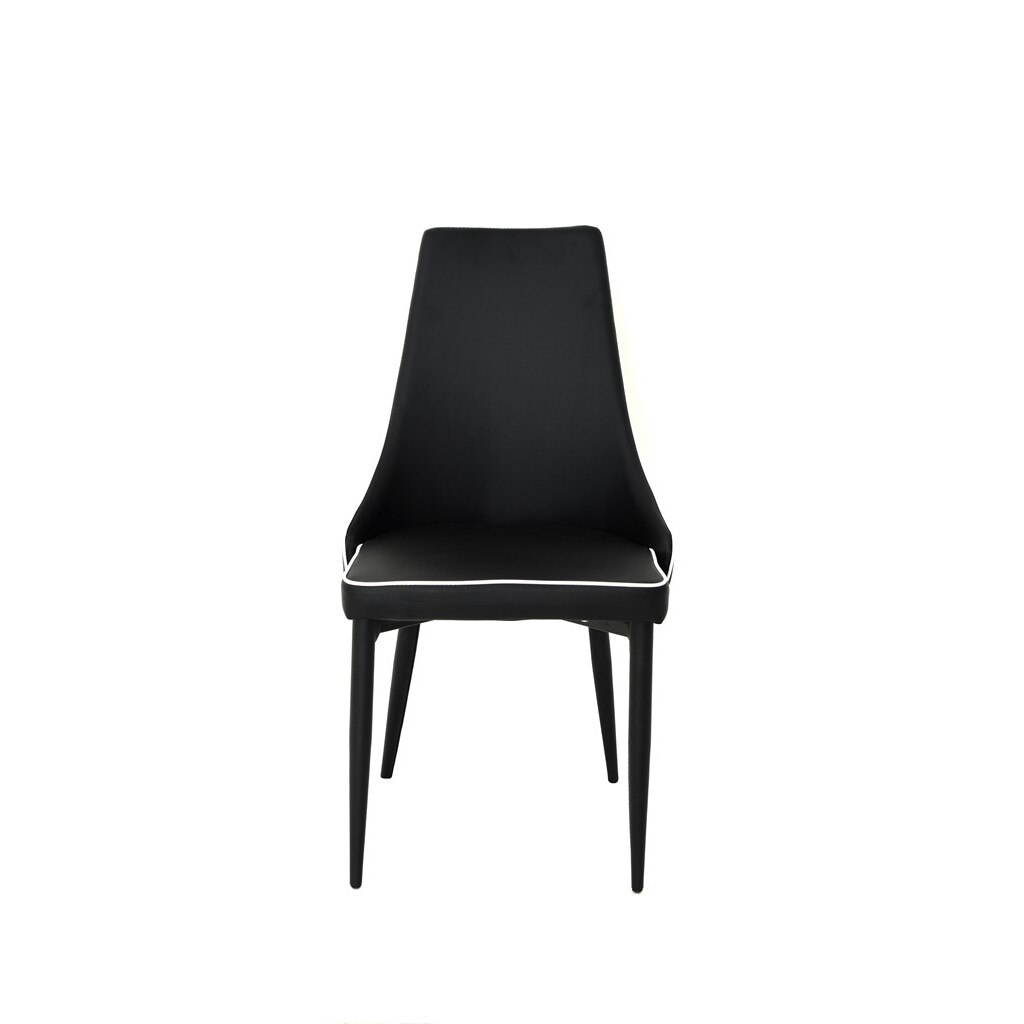 Scaun bucatarie CB, S-48, culoare Negru, Metal imbracat