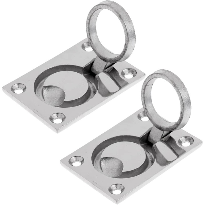 Set 2 manere pentru trapa barci, Inox, 62x44 mm