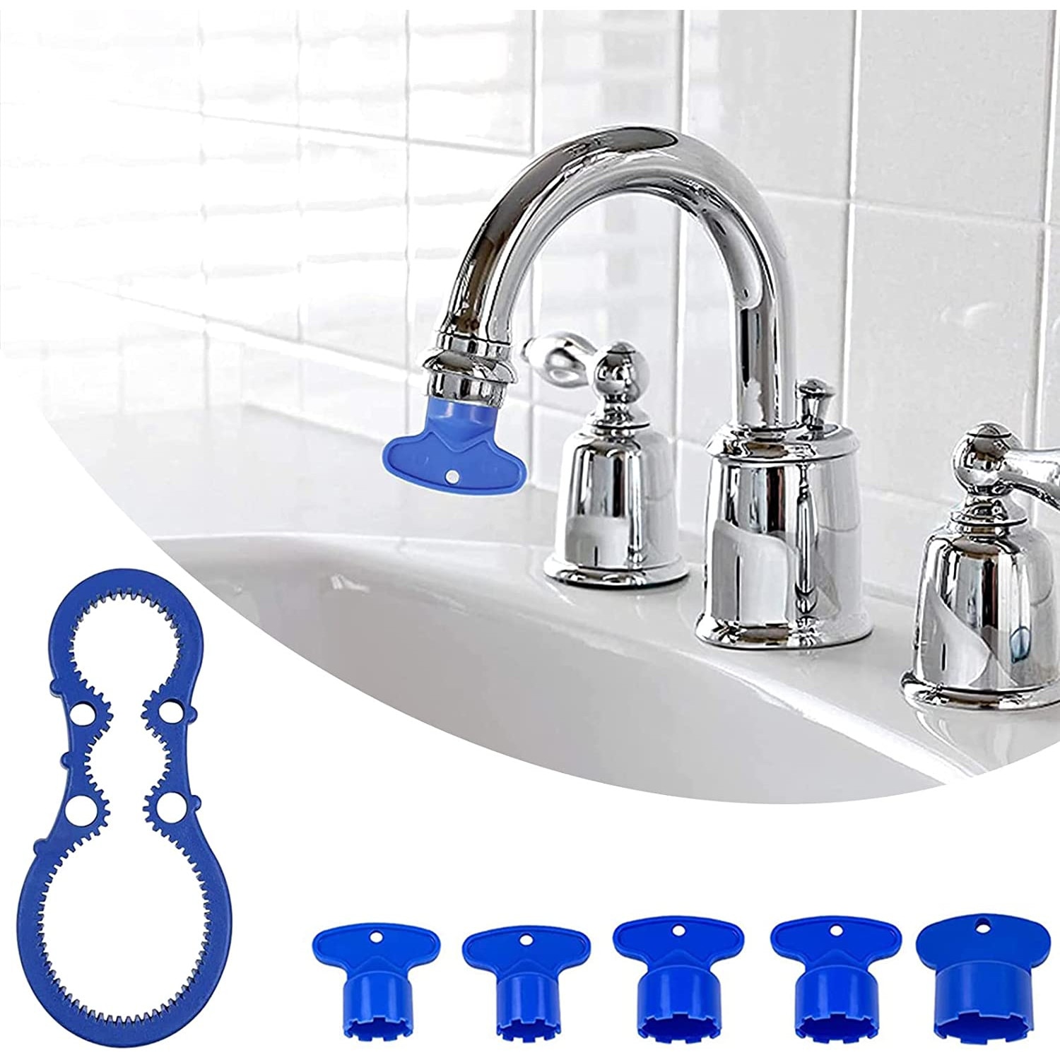 304 Stainless Steel Faucet Aerator Key,Faucet Aerator Removal Tool,for M22, M24 Recessed Aerator With Gear (2 Pack