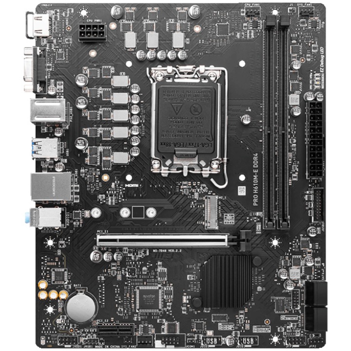 Дънна платка MSI PRO H610M-E DDR4, Socket 1700