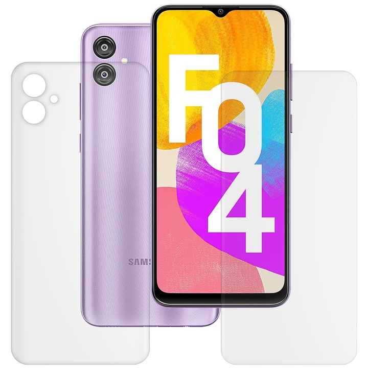 2 db SILKASE matt fólia készlet Samsung Galaxy F04 telefonhoz, telefon védelem, szilikon
