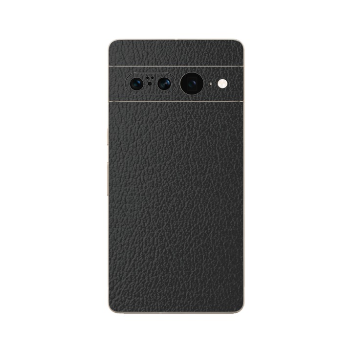 ISkinz védőfólia Google Pixel 7 Pro telefonhoz – Egyszerűen vágott fekete bőr, öntapadó bőr, hátlap borítás