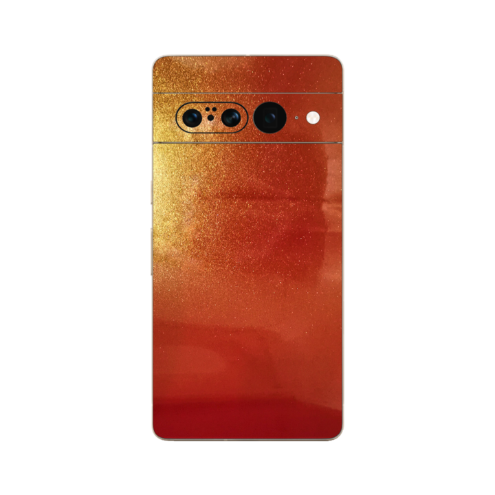 Folie iSkinz pentru Google Pixel 7 Pro - Color Shift Sunset 360 Cut, Skin Adeziv Full Body Cover, Protectie Carcasa Spate si Laterale