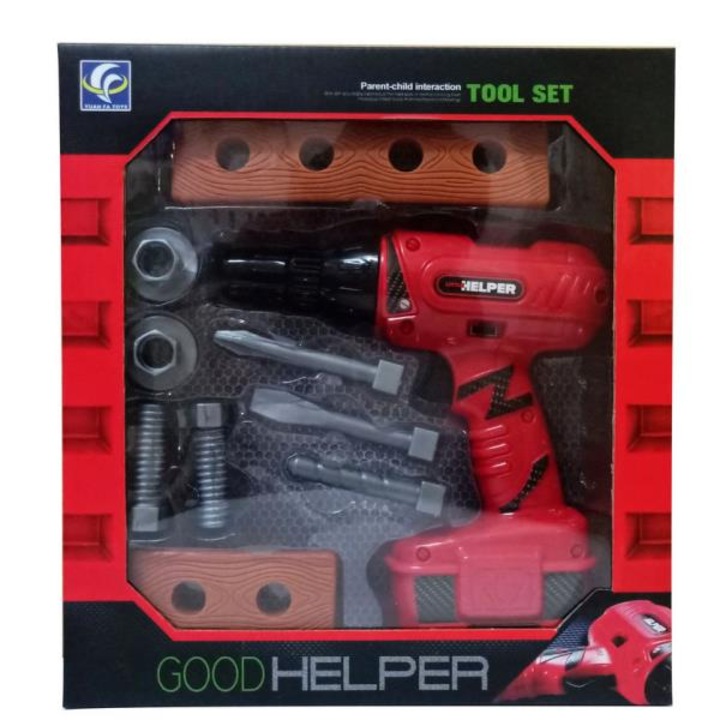 Бормашина детска Askato 10 аксесоара Пластмаса Многоцветна