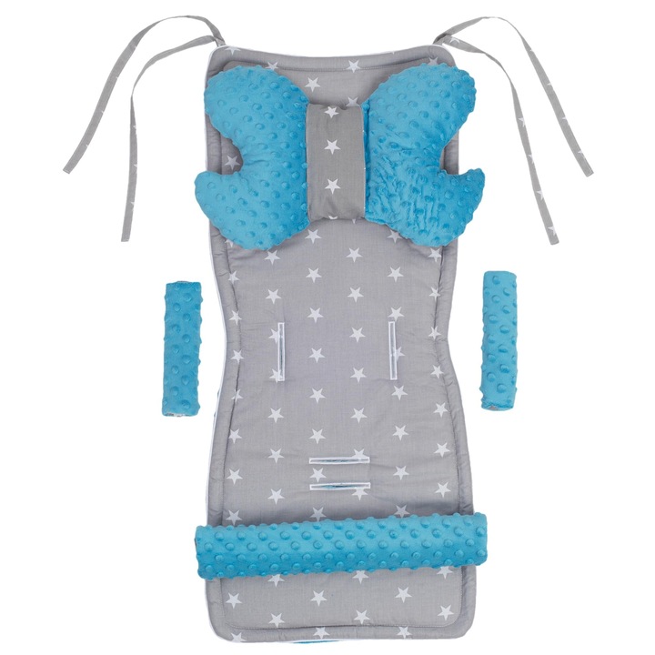 Insertie universala pe doua fete pentru carucior/patut, Medi Partners, Bumbac, 78x35cm, Multicolor