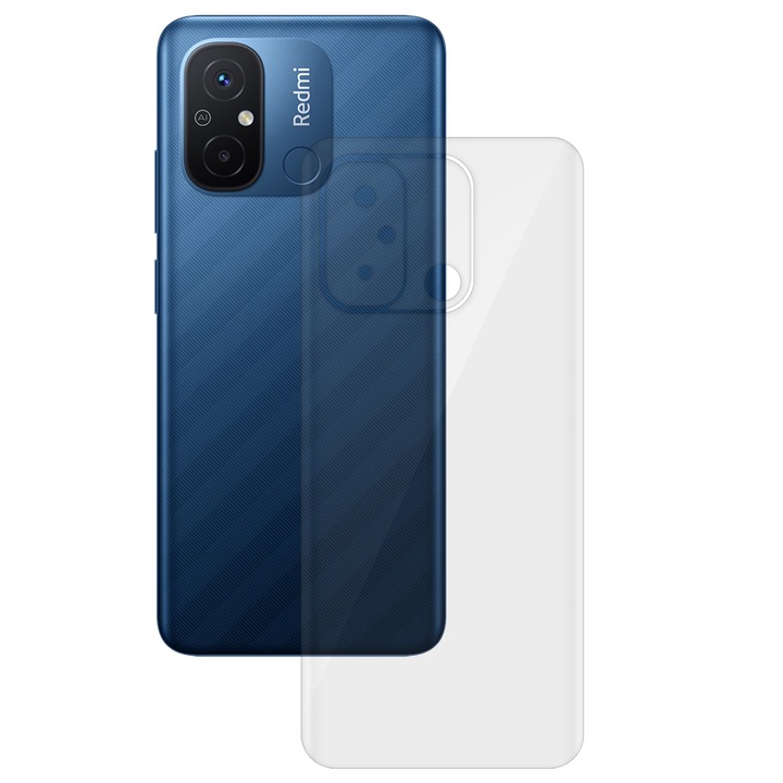 SILKASE hátfólia Xiaomi Redmi 12C-hez, hátvédelem, megújuló szilikon