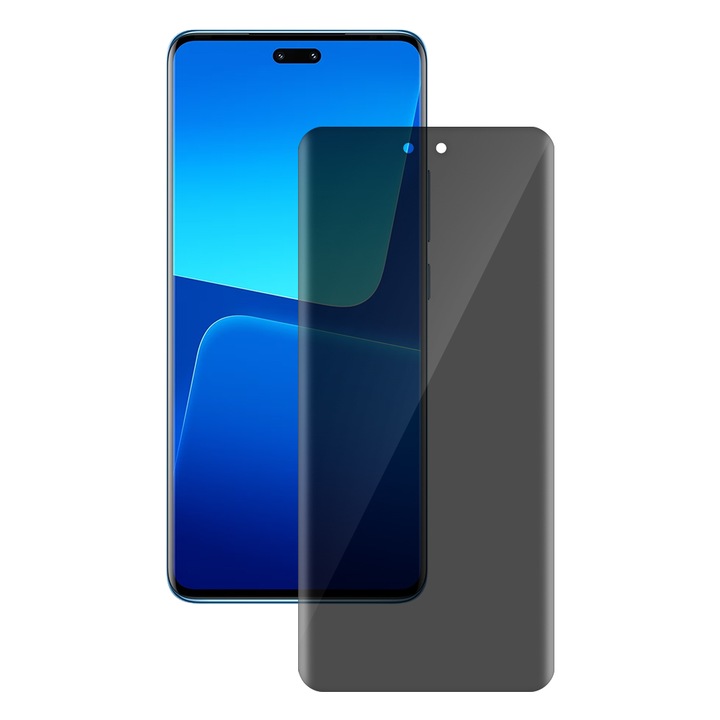 SILKASE Privacy Betekintésgátló kijelzővédő fólia, Xiaomi 13 Lite telefonhoz, szilikon