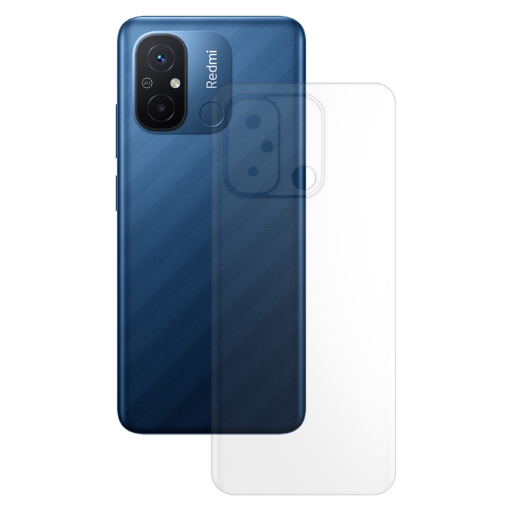 SILKASE matt hátfólia Xiaomi Redmi 12C-hez, hátvédő, szilikon