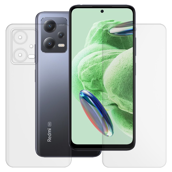 2 db SILKASE matt fólia készlet Xiaomi Redmi Note 12 telefonhoz, telefonvédelem, szilikon