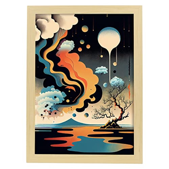 Tablou, Nacnic, Model abstract, Cu rama, A4